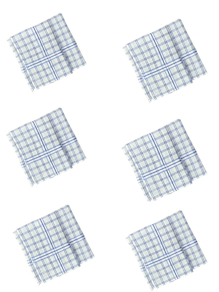 Womy Premium Pure White Cotton 1100 WB  | Luxurious Satin Border Handkerchief - Pack of 12 - Image 2