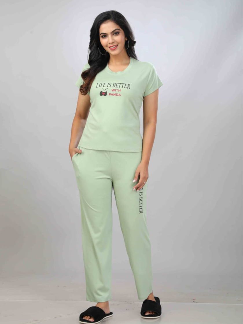 Womy Tencel Night Suit T0004 | Premium Lounge Wear | Soft & Luxury Sleepwear - Image 4