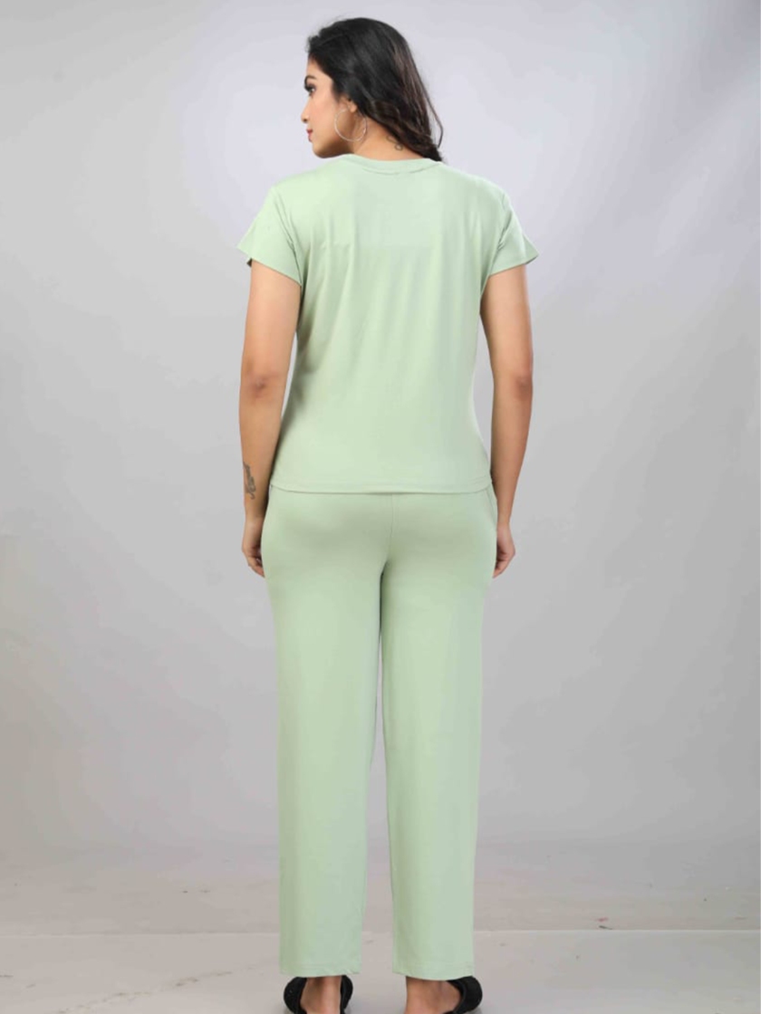 Womy Tencel Night Suit T0004 | Premium Lounge Wear | Soft & Luxury Sleepwear - Image 2
