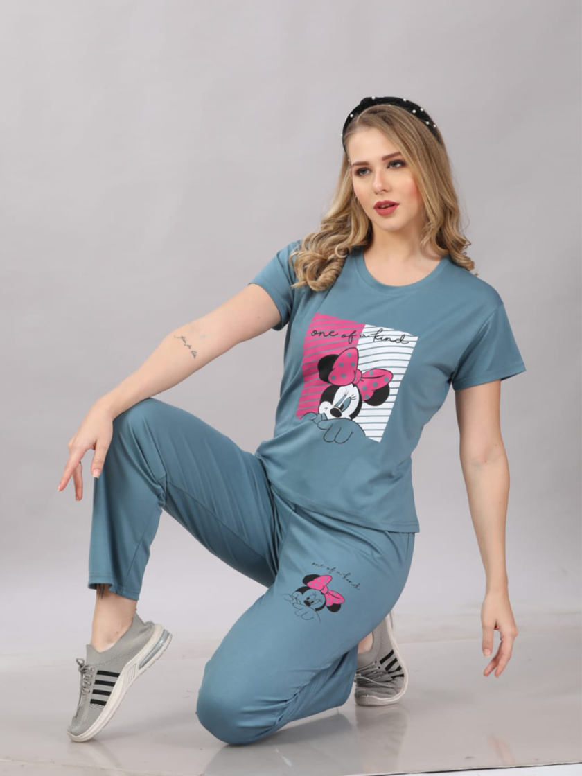 Womy Tencel Night Suit T0012 | Premium Lounge Wear | Soft & Luxury Sleepwear - Image 4