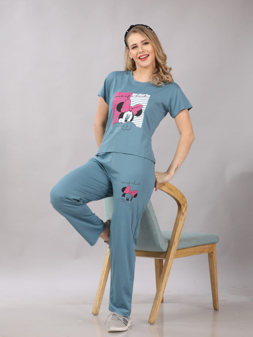Womy Tencel Night Suit T0012 | Premium Lounge Wear | Soft & Luxury Sleepwear - Image 3