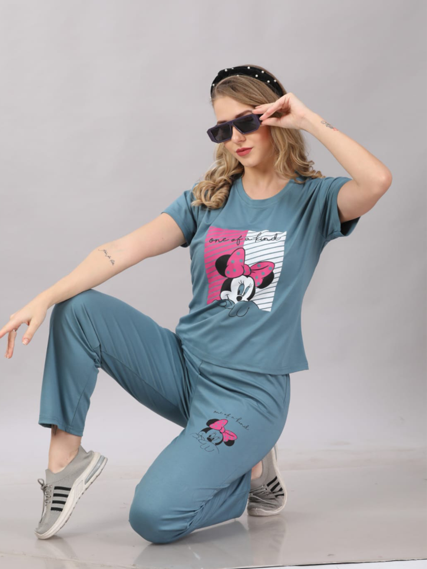 Womy Tencel Night Suit T0012 | Premium Lounge Wear | Soft & Luxury Sleepwear - Image 2