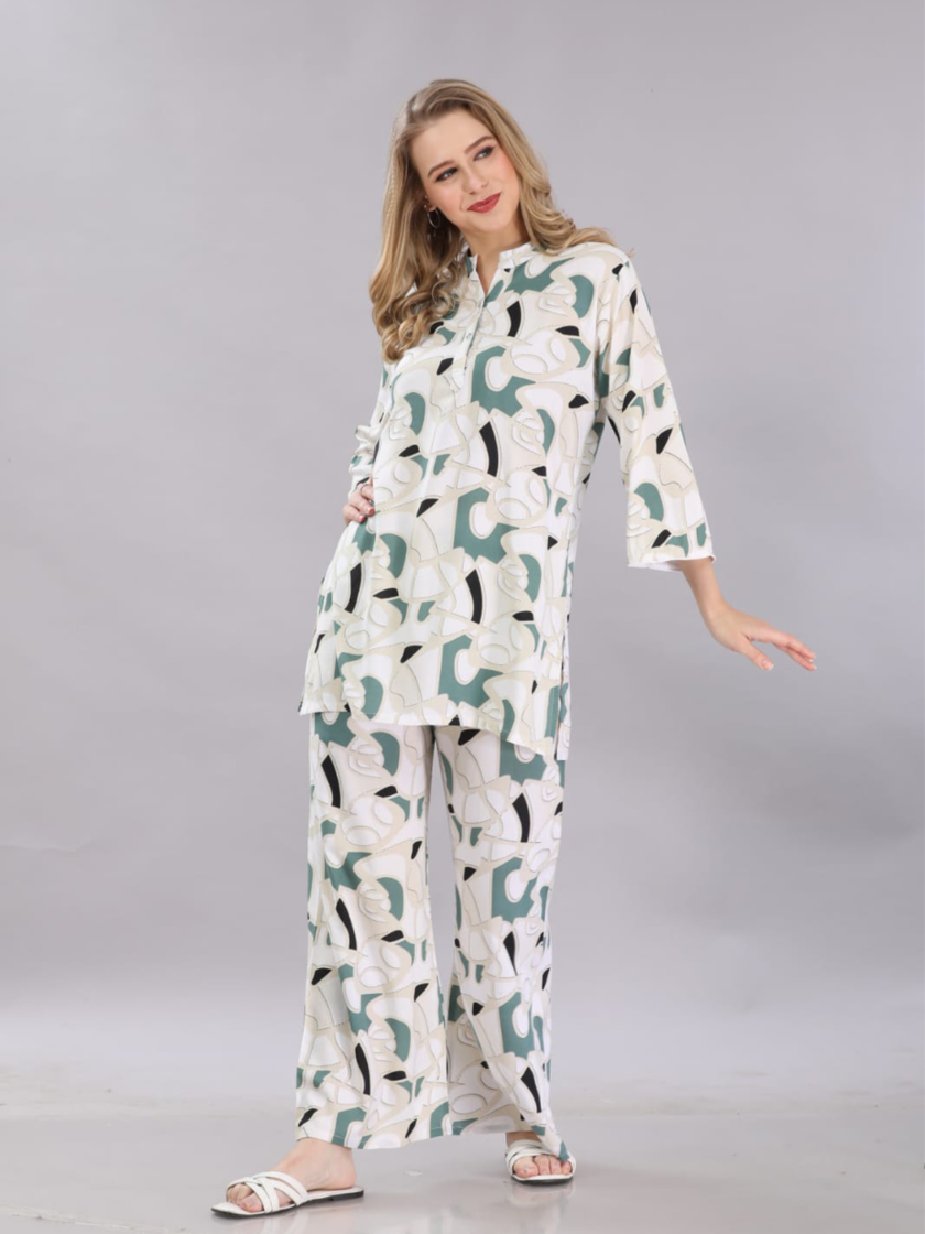 Womy Rayon Co Ord Set 5042 | Premium Lounge Wear | Soft & Luxury Sleepwear - Image 4