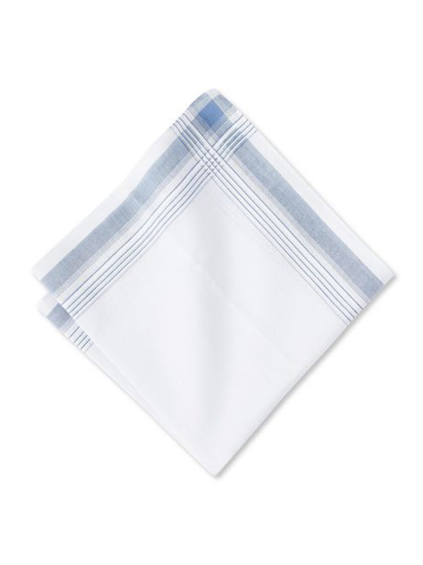Womy Premium Pure White Cotton 6700 WB  | Luxurious Satin Border Handkerchief - Pack of 12 - Image 3