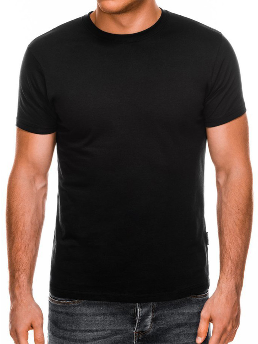 Womy Soft Plain Black T-Shirt for Men  | Comfortable & Stylish All-Day Wear (26) - Image 3