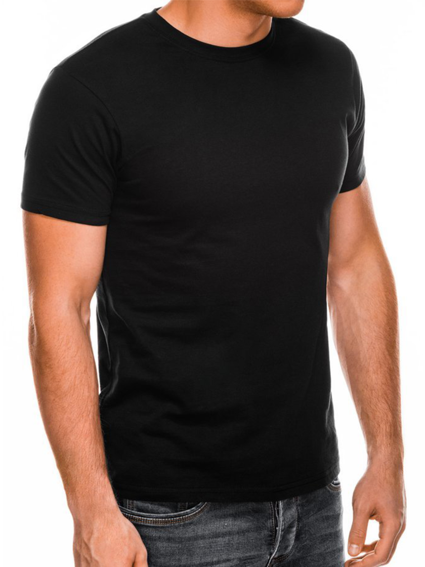 Womy Soft Plain Black T-Shirt for Men  | Comfortable & Stylish All-Day Wear (26) - Image 5
