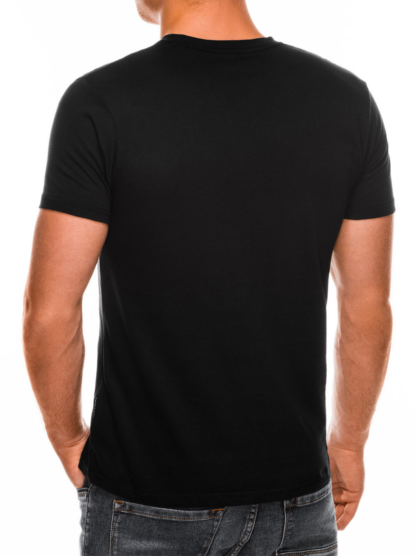 Womy Soft Plain Black T-Shirt for Men  | Comfortable & Stylish All-Day Wear (26) - Image 4