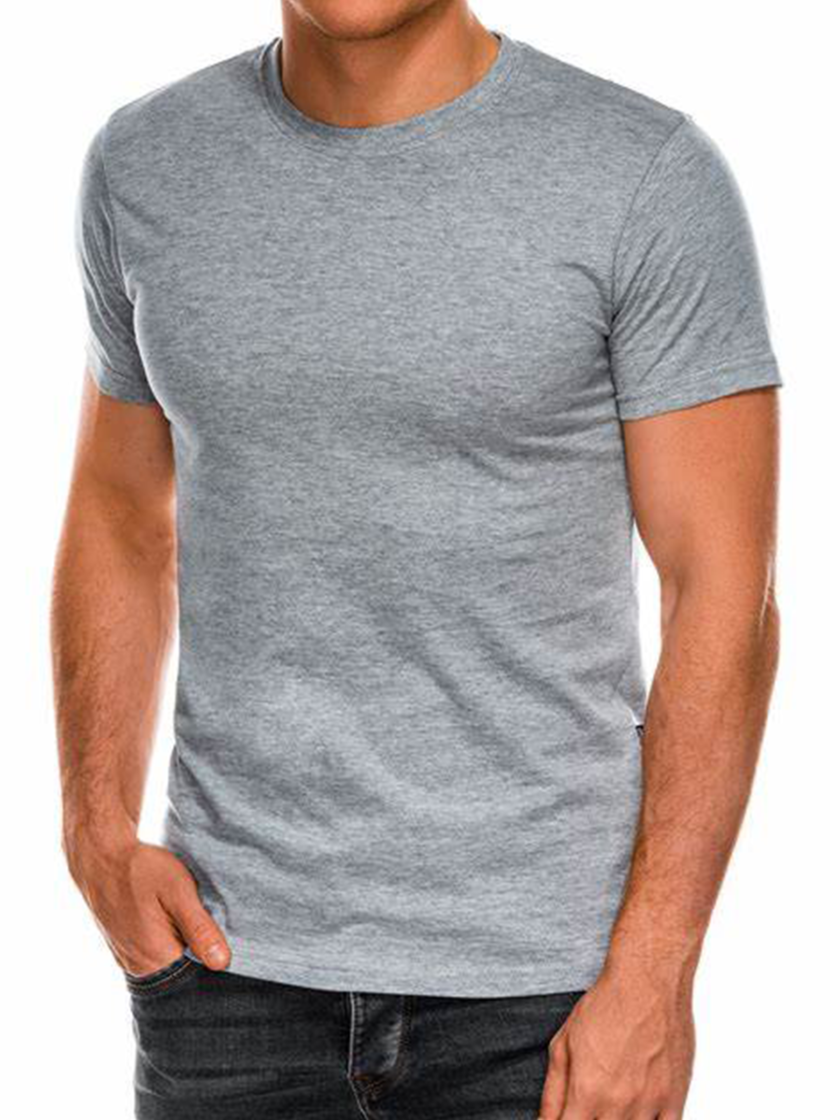 Womy Plain Light Grey T-Shirt For Men 19 |  Premium Lounge Wear | Luxury & Stylish All-Day Wear - Image 3