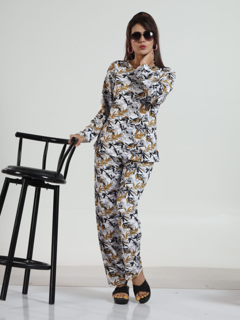 Womy Looper Co Ord Set Full Sleeves 9011 | Premium Lounge Wear | Soft & Luxury Sleepwear - Image 4