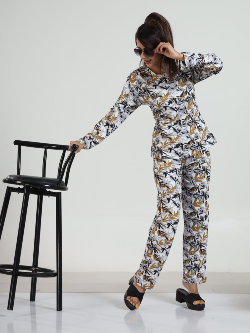 Womy Looper Co Ord Set Full Sleeves 9011 | Premium Lounge Wear | Soft & Luxury Sleepwear - Image 3