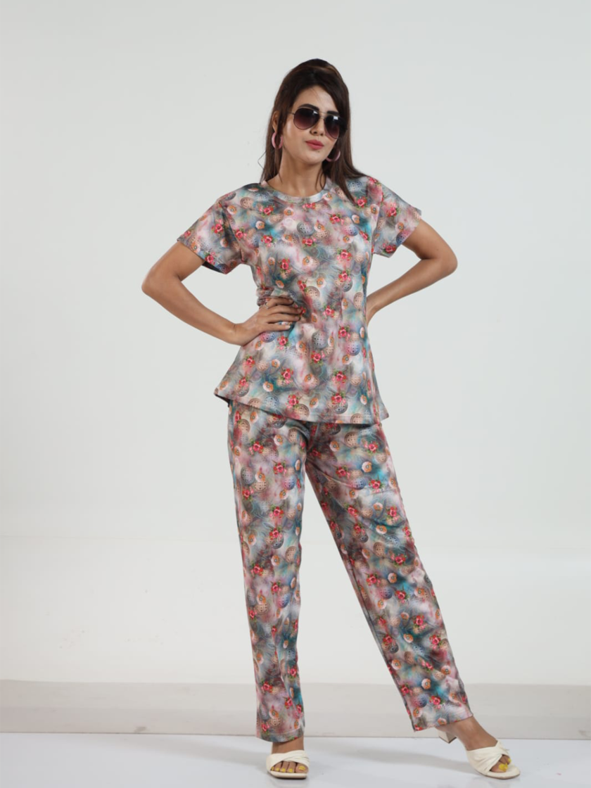 Womy Looper Co Ord Set 9004 | Premium Lounge Wear | Soft & Luxury Sleepwear - Image 3