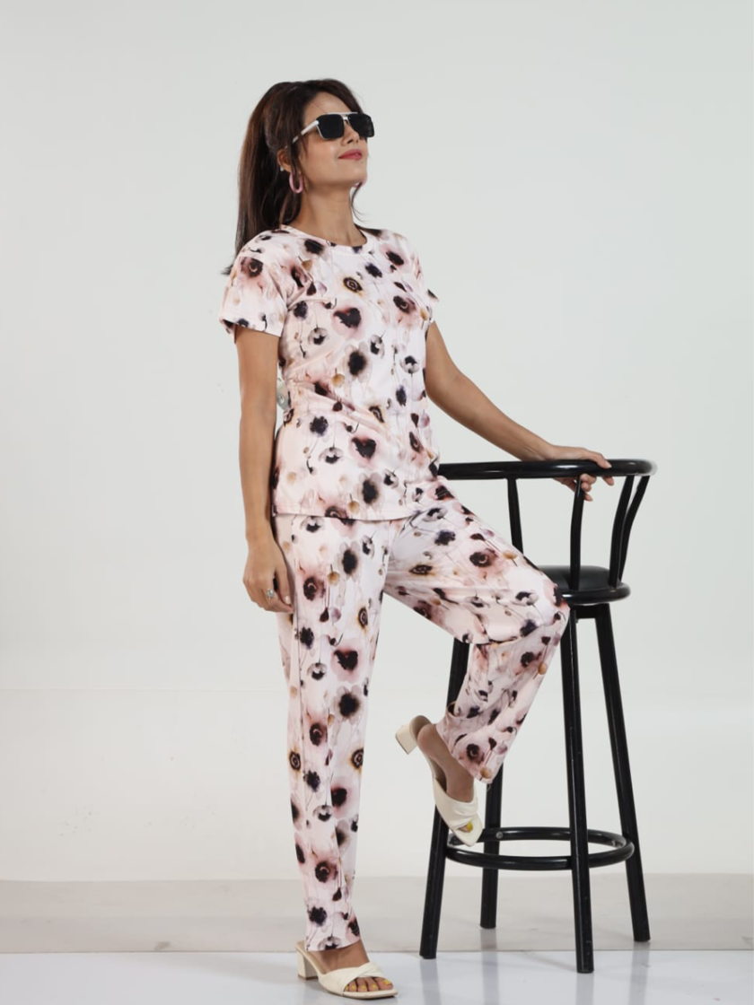 Womy Looper Co Ord Set 9005 | Premium Lounge Wear | Soft & Luxury Sleepwear - Image 2