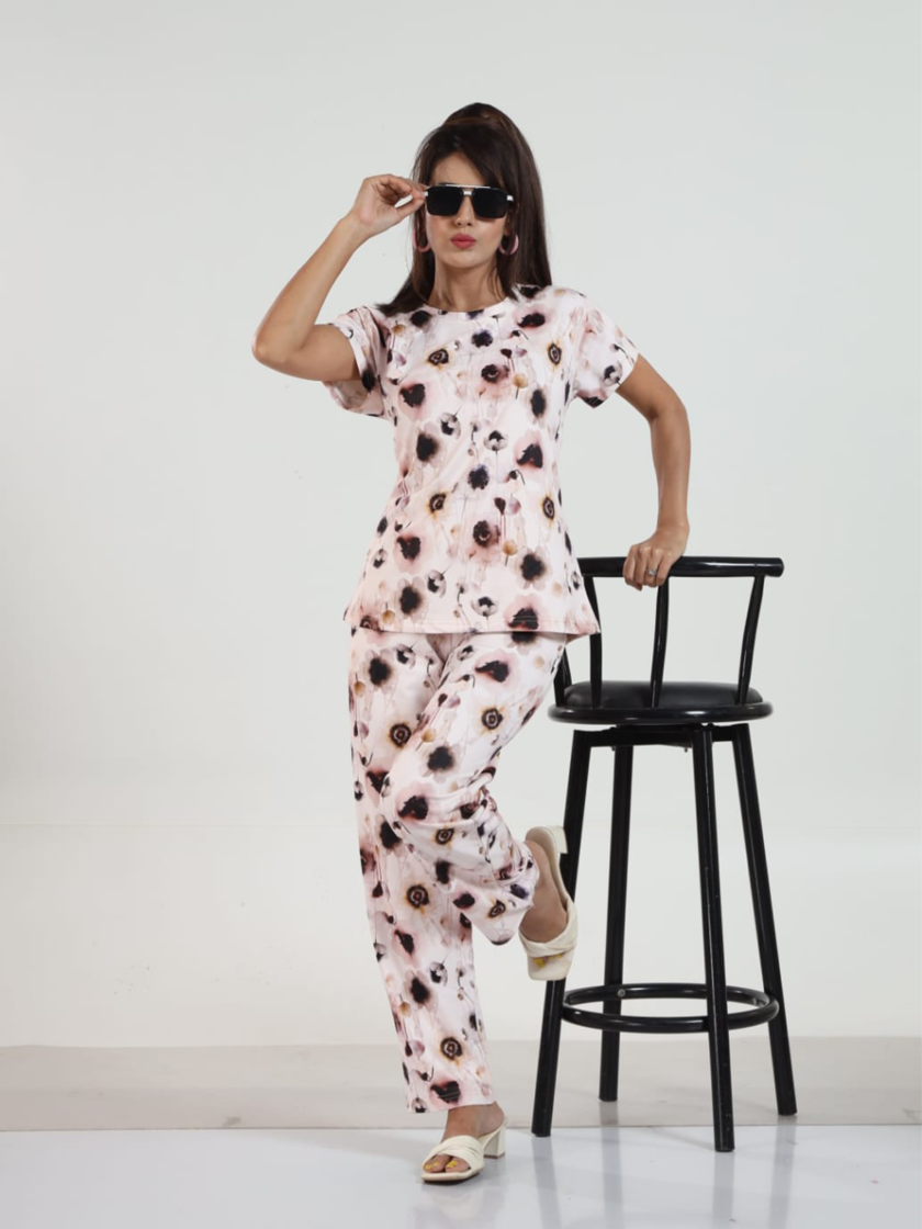Womy Looper Co Ord Set 9005 | Premium Lounge Wear | Soft & Luxury Sleepwear - Image 3