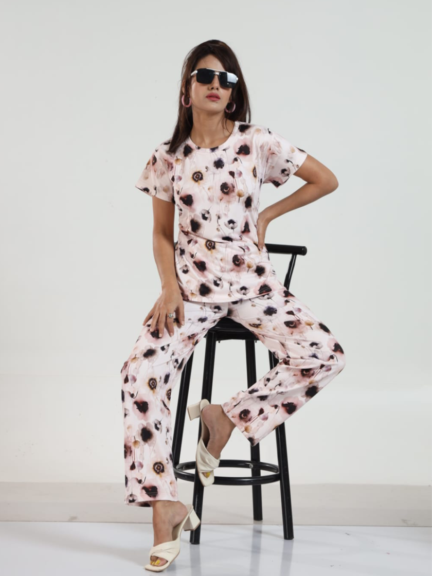 Womy Looper Co Ord Set 9005 | Premium Lounge Wear | Soft & Luxury Sleepwear - Image 4