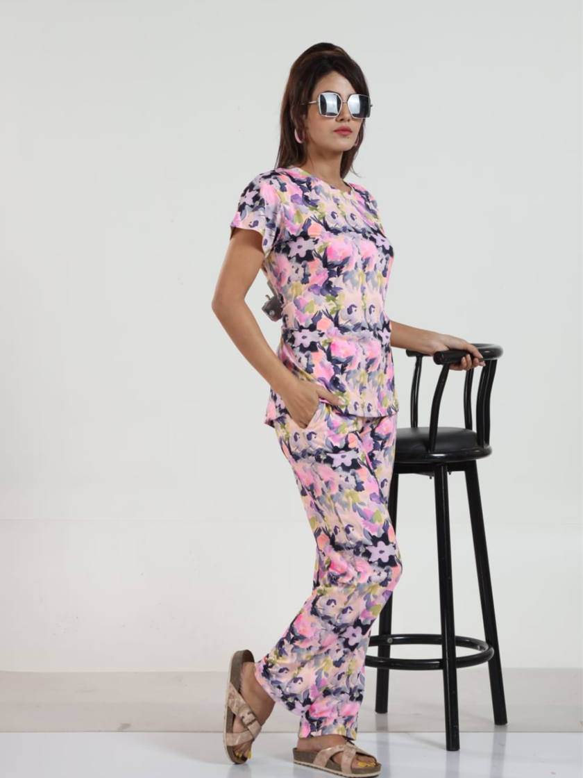 Womy Looper Co Ord Set 9006 | Premium Lounge Wear | Soft & Luxury Sleepwear - Image 4
