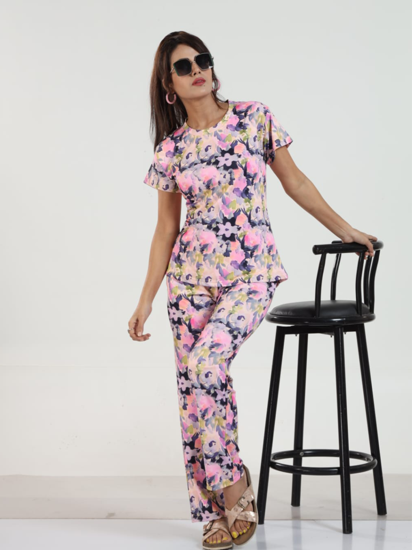 Womy Looper Co Ord Set 9006 | Premium Lounge Wear | Soft & Luxury Sleepwear - Image 3