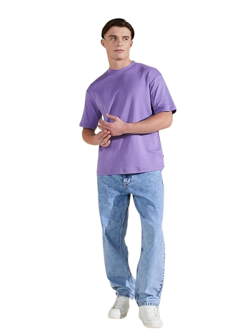 Womy Soft Plain Purple T-Shirt for Men  | Premium Lounge Wear | Comfortable & Stylish All-Day Wear (50) - Image 5