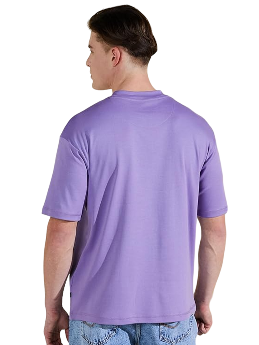 Womy Soft Plain Purple T-Shirt for Men  | Premium Lounge Wear | Comfortable & Stylish All-Day Wear (50) - Image 4
