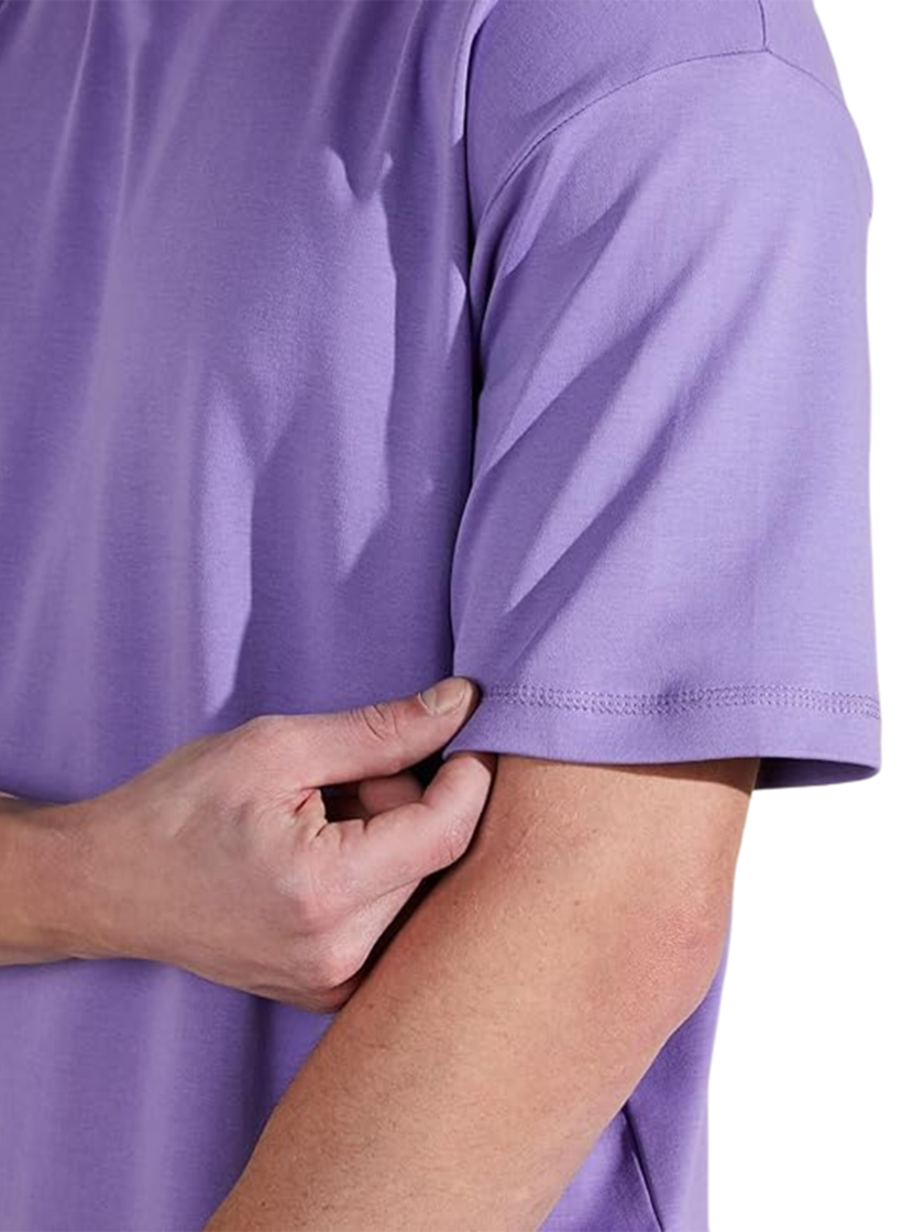 Womy Soft Plain Purple T-Shirt for Men  | Premium Lounge Wear | Comfortable & Stylish All-Day Wear (50) - Image 3