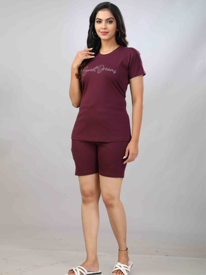 Womy Tencel Tshirt And Shorts 0009 | Premium Lounge Wear | Soft & Luxury Sleepwear - Image 7