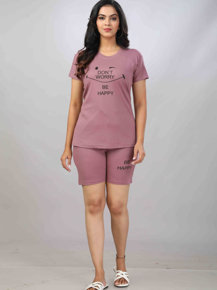 Womy Tencel Tshirt And Shorts 0011 | Premium Lounge Wear | Soft & Luxury Sleepwear - Image 6