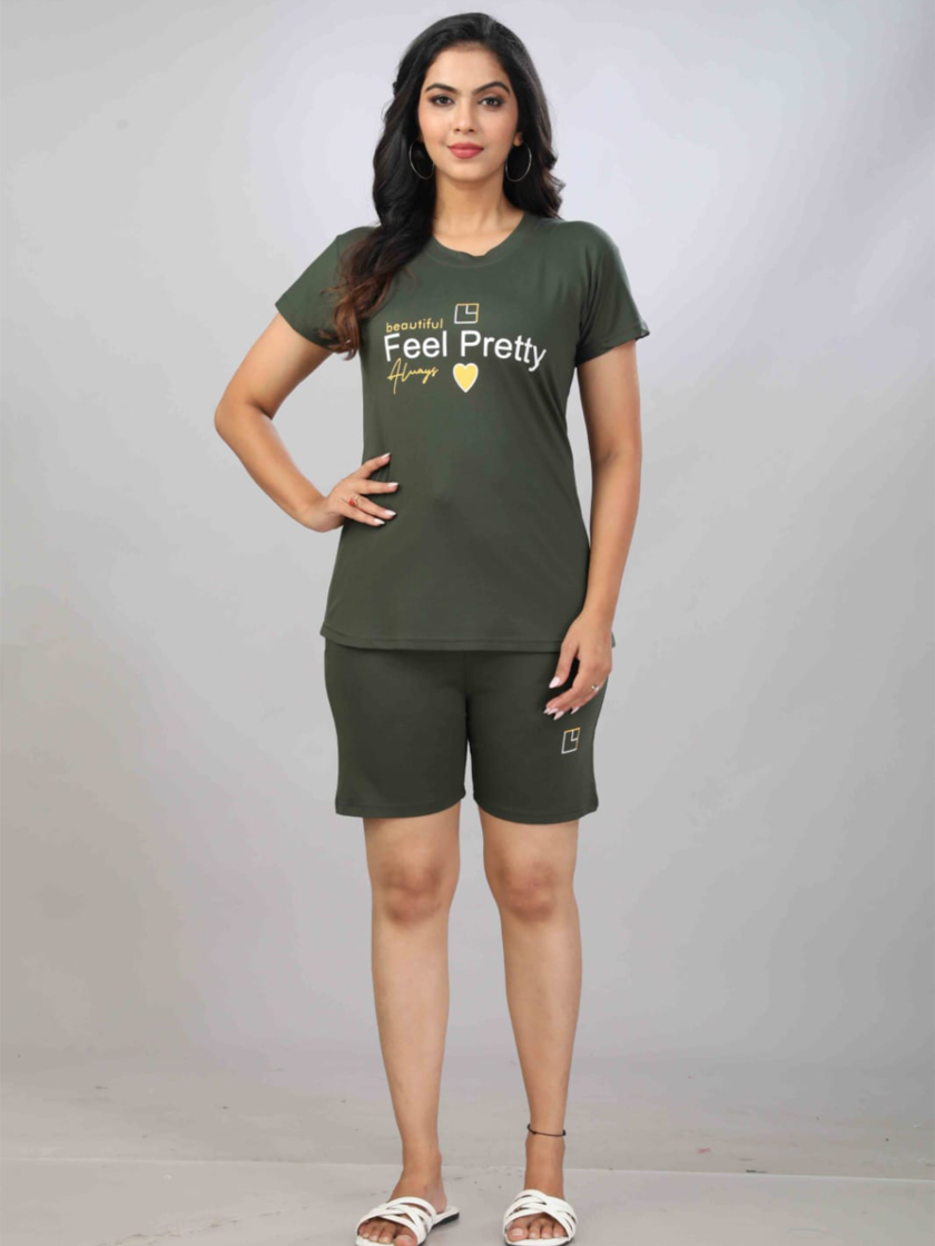 Womy Tshirt and Shorts 0012 | Premium Lounge Wear | Soft & Luxury Sleepwear - Image 3