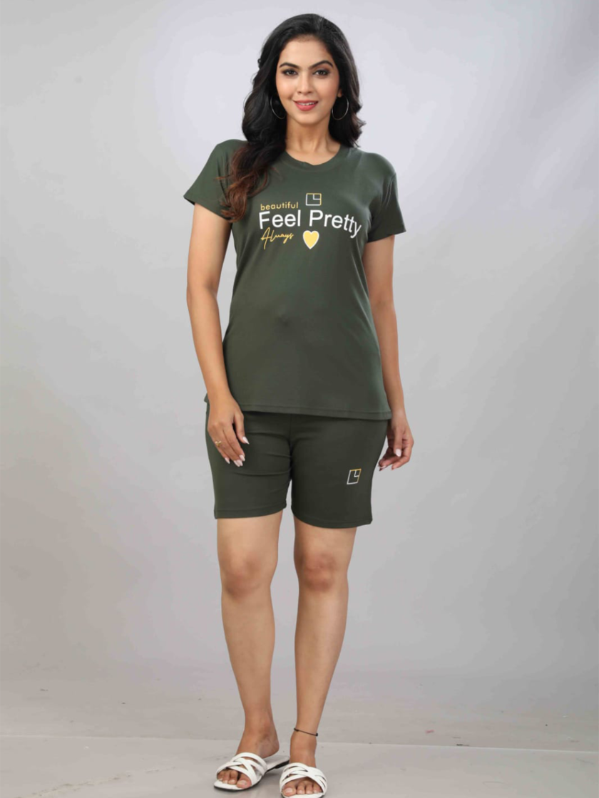 Womy Tshirt and Shorts 0012 | Premium Lounge Wear | Soft & Luxury Sleepwear - Image 4
