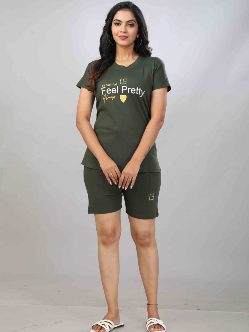 Womy Tshirt and Shorts 0012 | Premium Lounge Wear | Soft & Luxury Sleepwear - Image 5