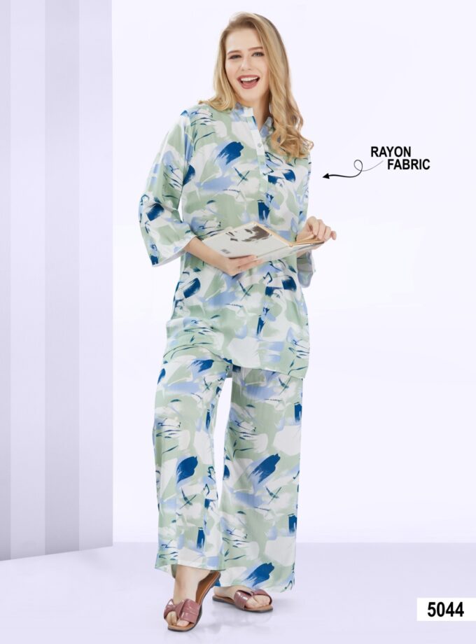 Womy Rayon Co Ord Set 5044