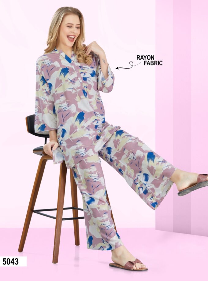 Womy Rayon Co Ord Set Full Sleeves 5043