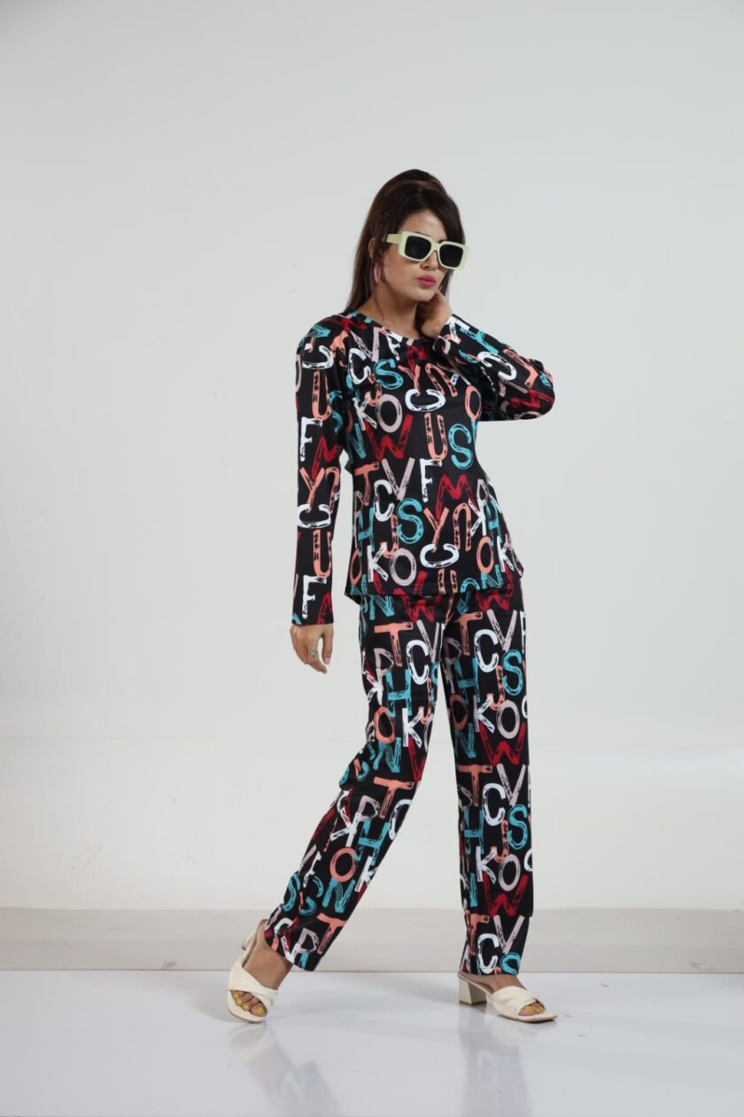 Womy Looper Co Ord Set Full Sleeves 9003 | Premium Lounge Wear | Soft & Luxury Sleepwear - Image 6