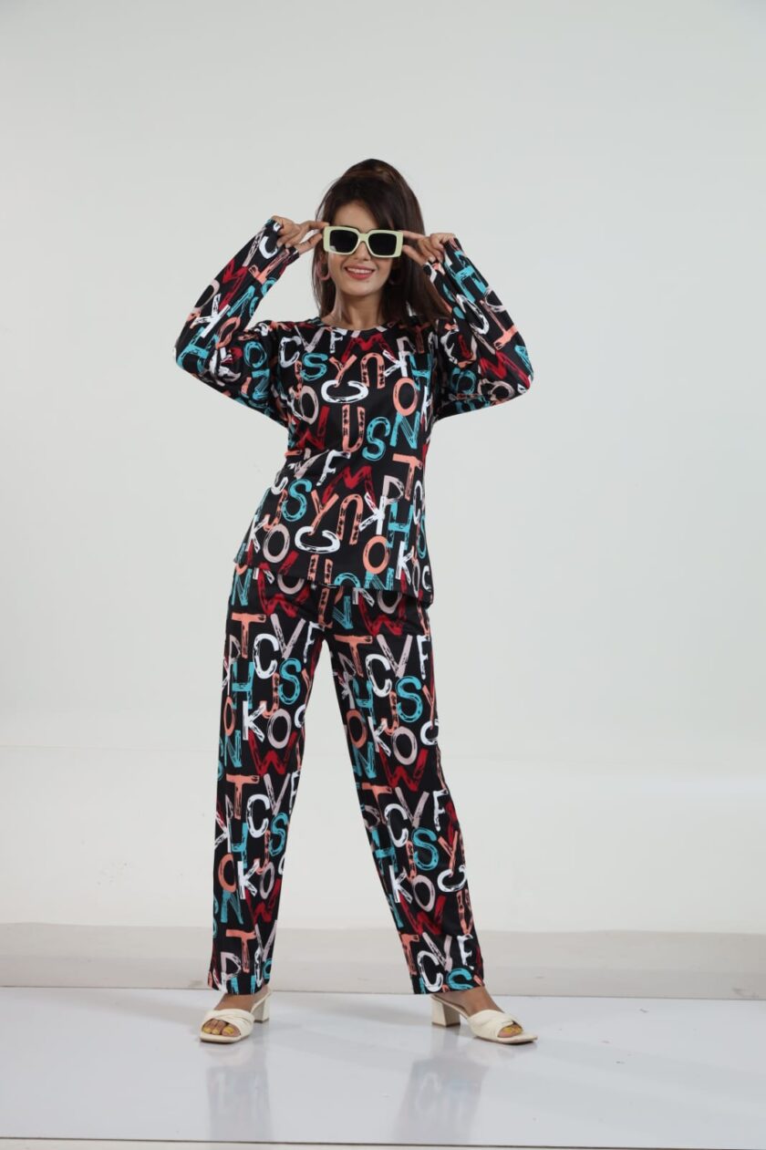 Womy Looper Co Ord Set Full Sleeves 9003 | Premium Lounge Wear | Soft & Luxury Sleepwear - Image 5