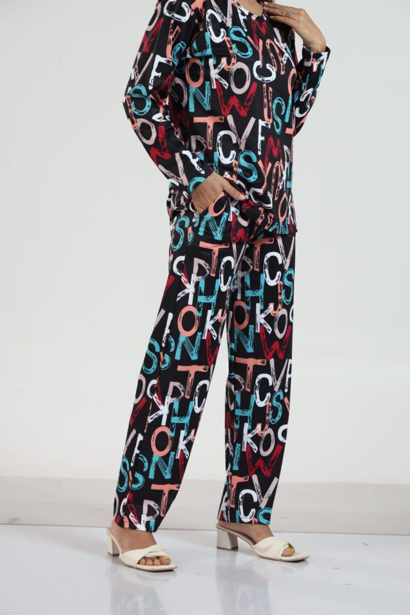 Womy Looper Co Ord Set Full Sleeves 9003 | Premium Lounge Wear | Soft & Luxury Sleepwear - Image 3