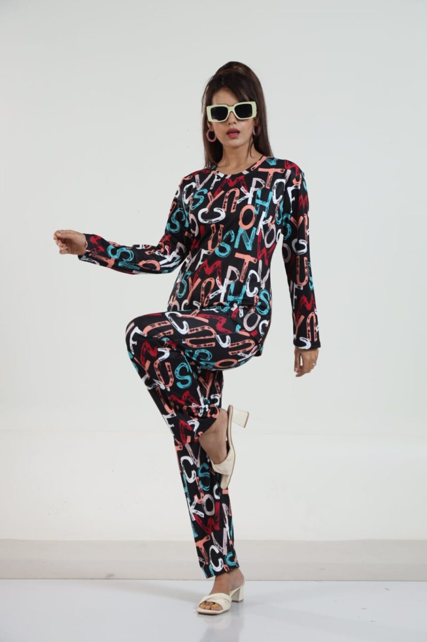 Womy Looper Co Ord Set Full Sleeves 9003 | Premium Lounge Wear | Soft & Luxury Sleepwear - Image 2