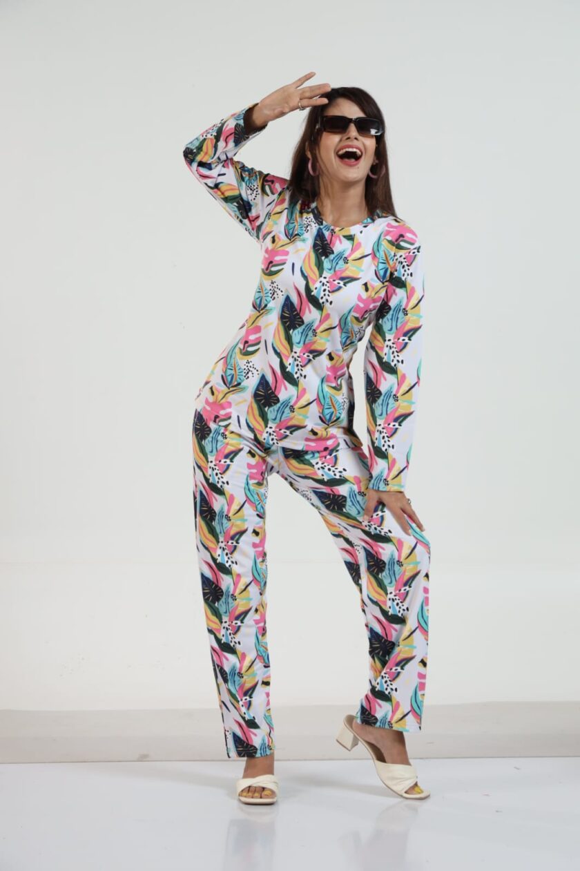 Womy Looper Co Ord Set Full Sleeves 9002 | Premium Lounge Wear | Soft & Luxury Sleepwear - Image 4