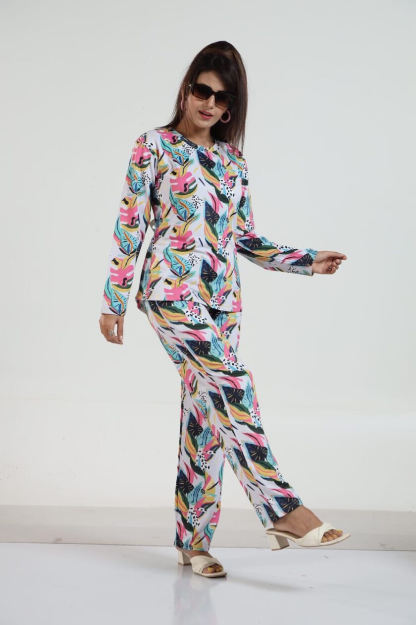 Womy Looper Co Ord Set Full Sleeves 9002 | Premium Lounge Wear | Soft & Luxury Sleepwear - Image 3
