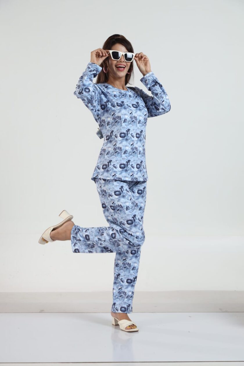 Womy Looper Co Ord Set 9001 | Premium Lounge Wear | Soft & Luxury Sleepwear - Image 3