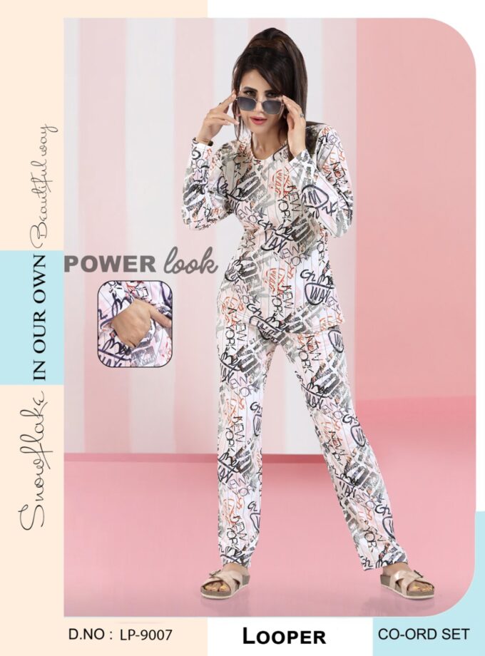 Womy Looper Co Ord Set Full Sleeves 9007