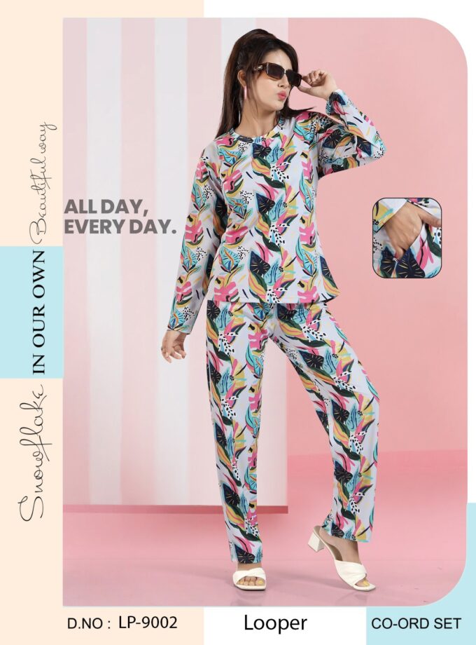 Womy Looper Co Ord Set Full Sleeves 9002