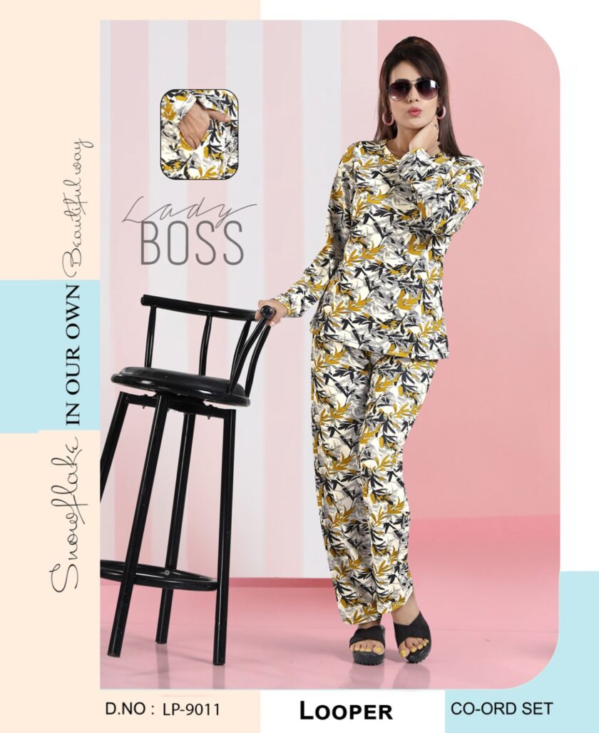Womy Looper Co Ord Set Full Sleeves 9011