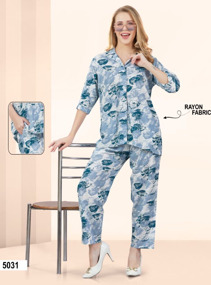 Womy Rayon Co Ord Set 5031