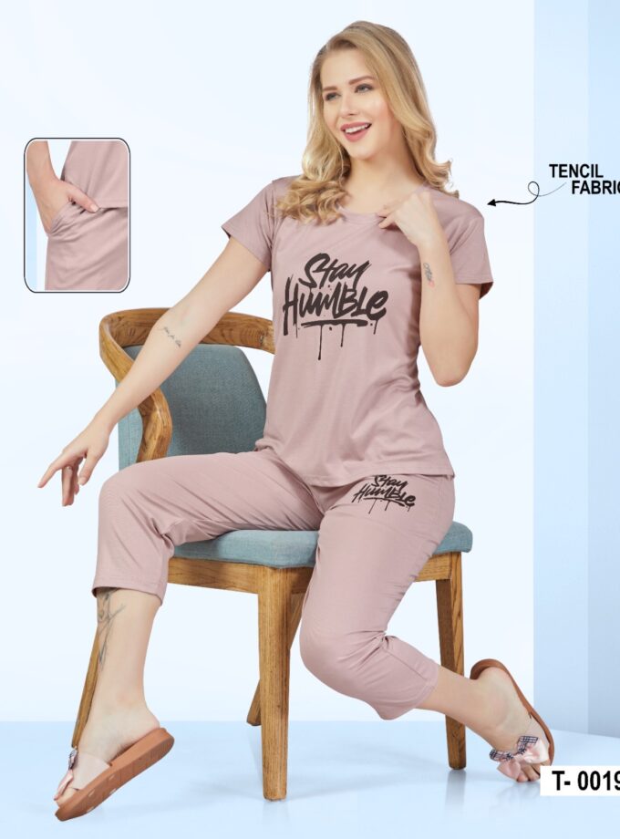 Womy Tencel Tshirt And Kaperi 0019