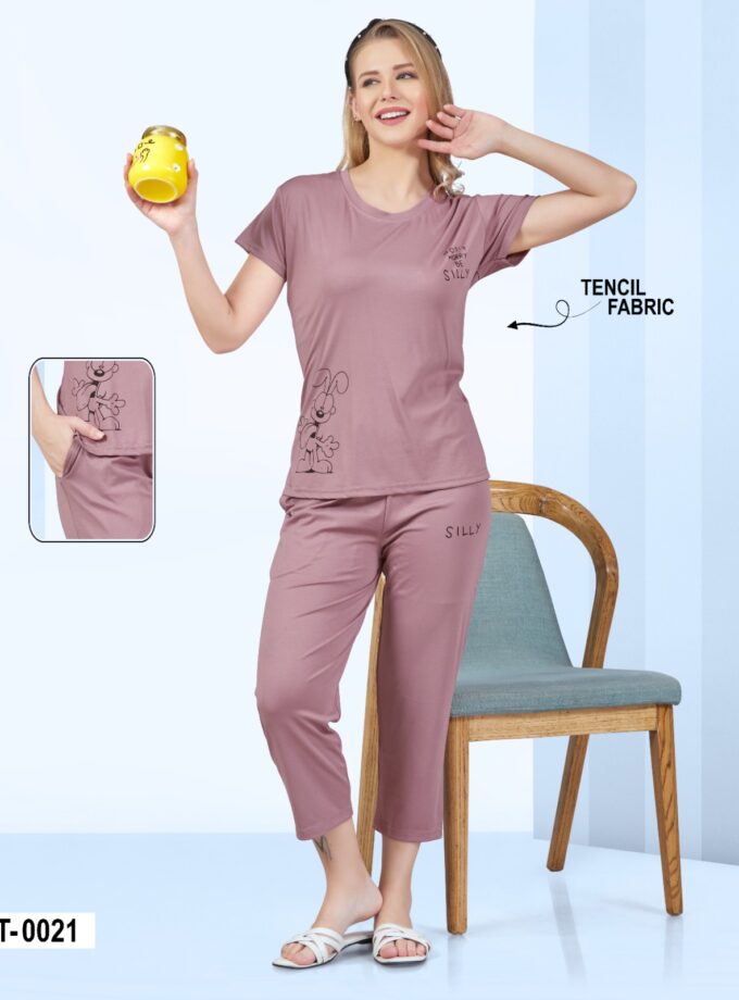 Womy Tencel Tshirt And Kaperi 0021