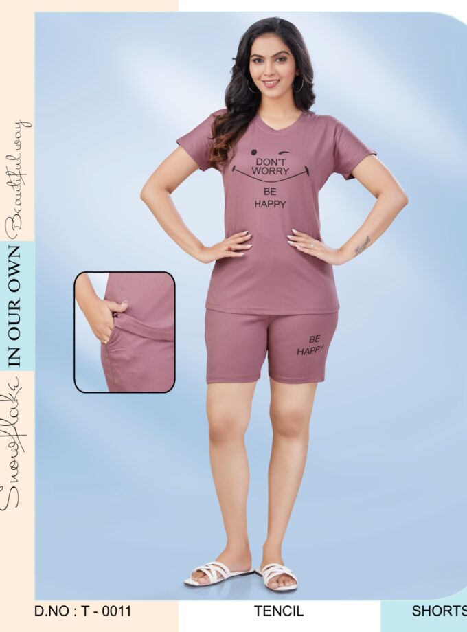 Womy Tencel Tshirt And Shorts 0011