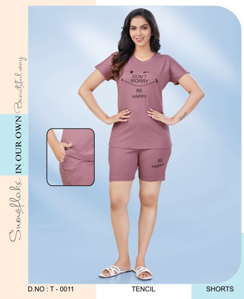 Womy Tencel Tshirt And Shorts 0011