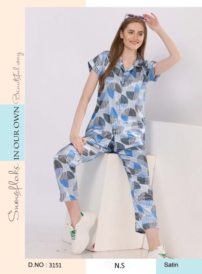 Womy Satin Night Suit 3151
