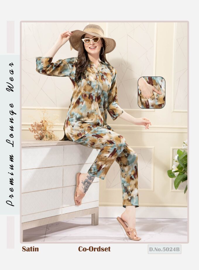 Womy Satin Night Suit 5024-B