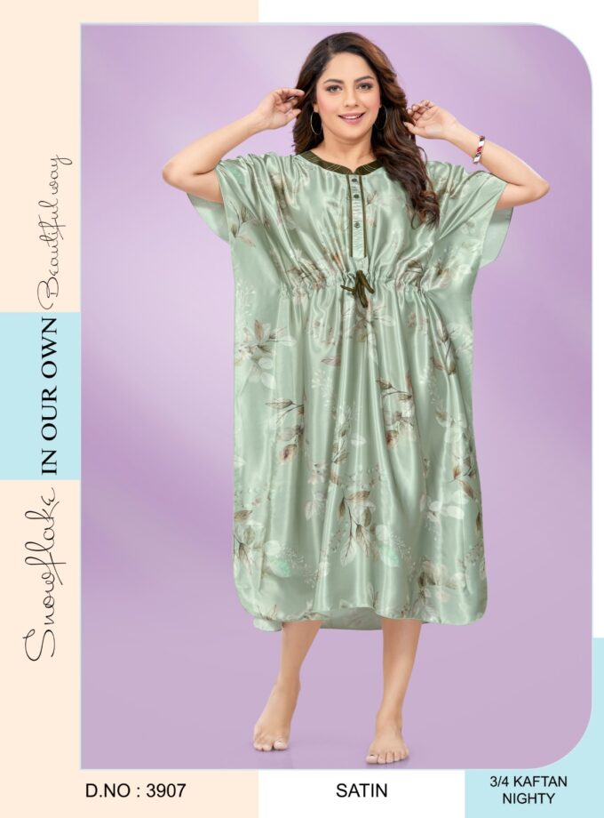 Womy Satin Kaftan Night Suit 3907