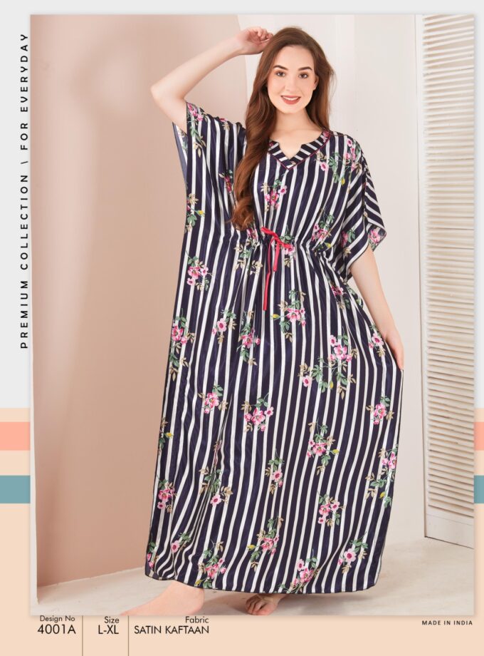 Womy Satin Kaftan Gown 4001A