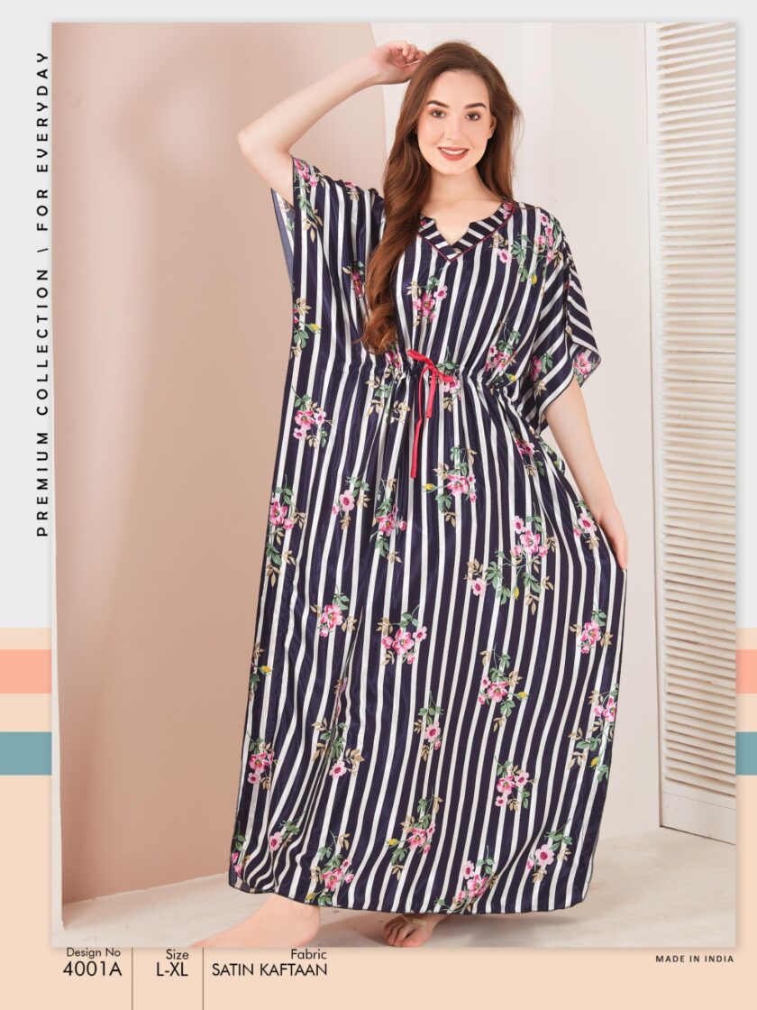 Womy Satin Kaftan Gown 4001A